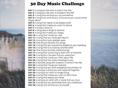 30 day music challenge