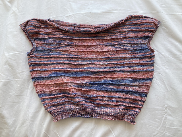 Vers mon projet Boardwalk Blouse Salmon Rush-dye sur Ravelry