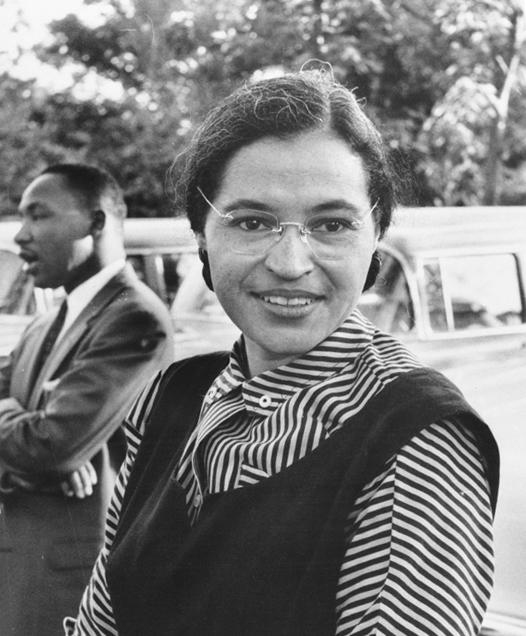 Rosa Parks avec Martin Luther King, en 1955