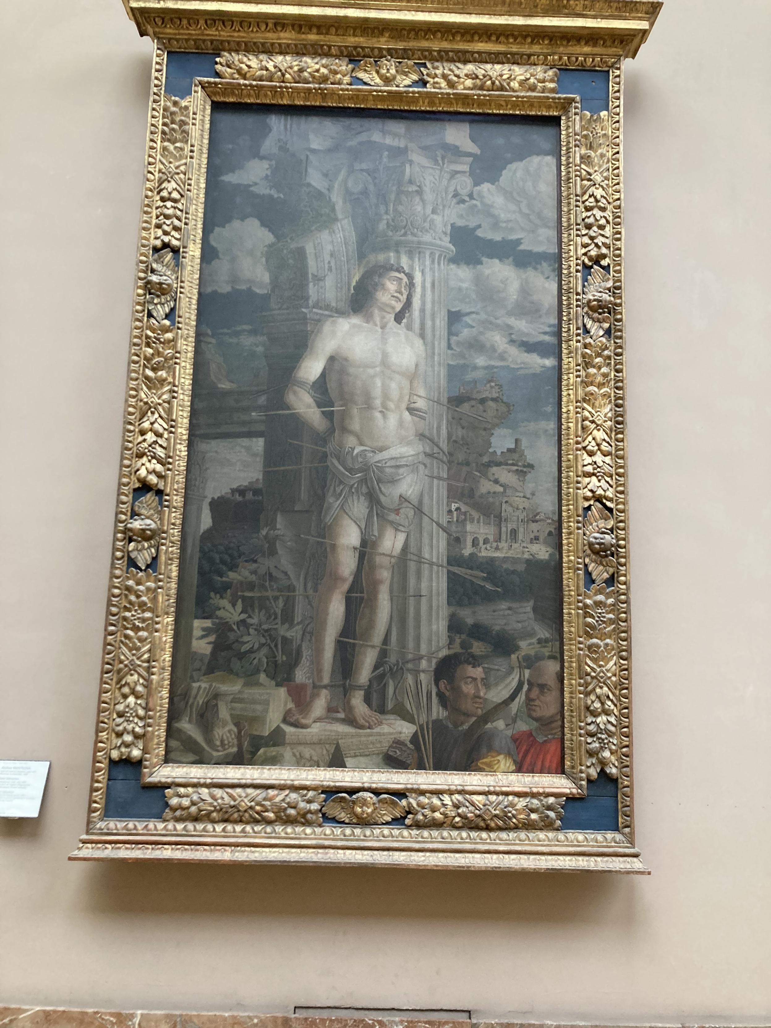 Peinture de Saint Sébastien transpercé par des flèches